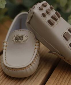 Alternative view of Sapato Mocassim masculino infantil Menino Marfim