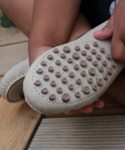 Sapato Mocassim masculino infantil Menino Marfim e marrom