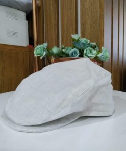 Boina infantil Linho masculina na cor bege Casamento Page Batizado Festas