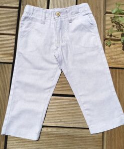 Calça Oxford Cinza infantil masculina batizado casamento