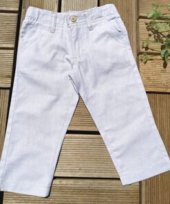 Alternative view of Calça Oxford Cinza infantil masculina batizado casamento