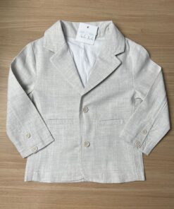 Blazer de Linho bege infantil menino luxo