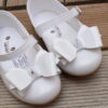 Sapato Infantil Laura feminino Branco Laço Batizado menina