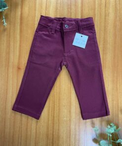 Calça Sarja Skynny Infantil vinho infantil masculina luxo Festas
