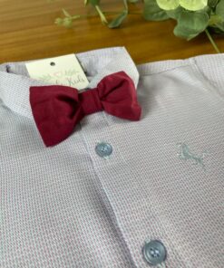 Alternative view of Camisa masculina Azul linha vinho Algodão manga longa infantil menino