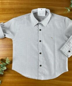 Camisa masculina  com detalhe Amarelo Algodão manga longa infantil menino