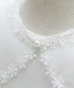 Vestido infantil menina bebê batizado Daminha Casamento 3 peças Renda Branco Premium Luxo