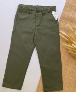 Calça Sarja Skynny Infantil cor Verde menino Festa Natal Casamento Page Batizado