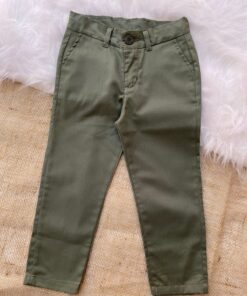 Alternative view of Conjunto Infantil Menino Camisa Luxo Infantil menino Branca detalhe bege gravata Borboleta e Calça Sarja verde Premium