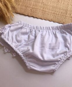 Calcinha Infantil Menina Renda Laço Bebê Festas Batizado