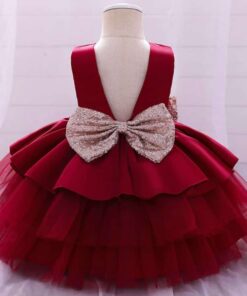 Alternative view of Vestido infantil menina Festa Natal casamento Aniversário Renda tutu Premium Luxo Vermelho