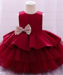 Vestido infantil menina Festa Natal casamento Aniversário Renda tutu Premium Luxo Vermelho