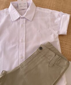 Alternative view of Conjunto Infantil Menino Camisa Manga Curta Calça Sarja Premium