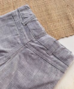 Alternative view of Calça Premium em Flamê Cinza Textura de Linho Infantil Masculina Festas batizado Casamentos