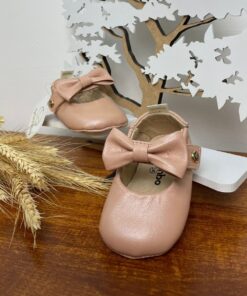 Sapatilha Bebê Newborn Glitter Blossom Meu Primeiro Gambo Baby em Couro Tamanhos 14 AO 16