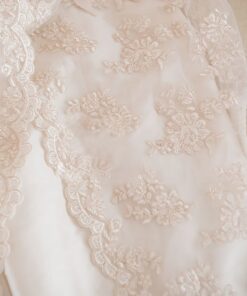 Mandrião infantil bebê batizado Vestido Renda Branco Touca Super Premium Luxo