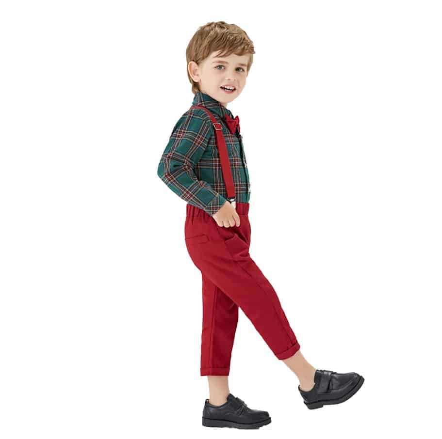 Conjunto camisa e calção xadrez vermelho - IndyKids - Bens para Bebés &  Crianças