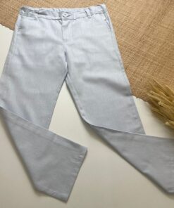 Calça Infantil Menino Luxo Premium Azul Bebê Festas Batizado Casamento