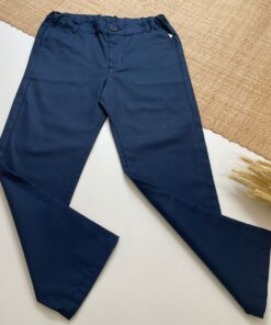 Calça Infantil Menino Luxo Premium Azul Marinho Festas Batizado Casamento