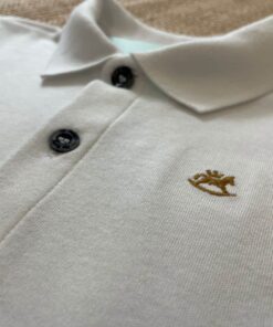 Alternative view of Camisa Polo Infantil Bebê Menino Branco Manga Curta Luxo Festas