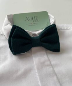 Gravata borboleta Dupla em Linho Verde Militar infantil masculina Casamento Festas