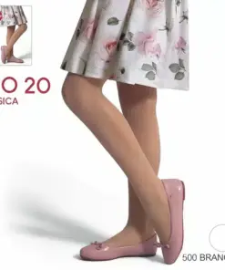 Meia Calça Infantil para Bebê e Criança Selene Fio 20 Básica Batizado Feminina Branca
