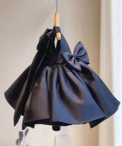 Alternative view of Vestido Catarina Azul Marinho Em Tafetá Princesa Doce Infantil Elegante Menina Festa Aniversário Formatura Premium Luxo