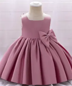 Alternative view of Vestido Catarina Rosé em Tafetá Princesa Doce Infantil Elegante Menina Festa Aniversário Formatura Premium Luxo