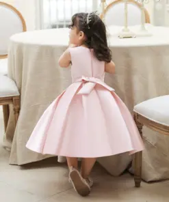 Alternative view of Vestido Infantil Laura Rosa em Zibeline Princesa Elegante Menina Festa de Aniversário Formatura Baile Premium Luxo