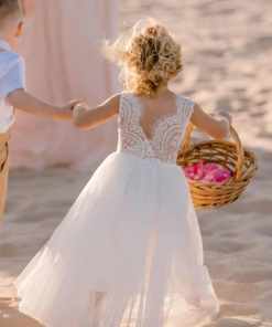 Vestido Maria Longo infantil menina 1ª Comunhão Festa Daminha Batizado saia tule Premium Luxo