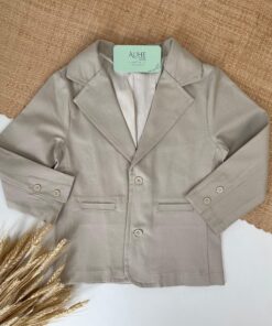 Blazer Infantil Marfim em Sarja Menino Luxo Premium