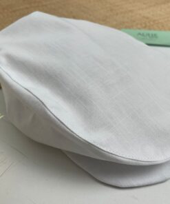 Boina infantil Masculina em Flamê Branco Textura de Linho Casamento Pajem Batizado Festas