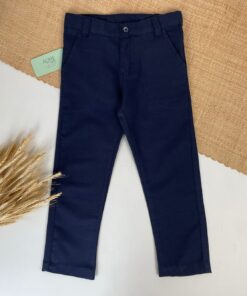 Calça Premium em Linho Azul Marinho Infantil Masculino Festas Casamento