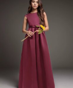 Vestido Infantil Giovanna Longo Bordô em Tafetá Menina Elegante Cerimônia Premium Luxo