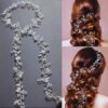 Arranjo Infantil Para Penteado de Cabelo Branco Prata com Pérolas Penteado Daminha Batizado