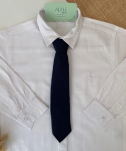 Gravata Clássica Tradicional Infantil Menino Azul Marinho Casamento Festas