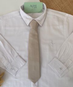 Gravata Clássica Tradicional Infantil Menino Marfim Casamento Festas