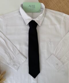 Gravata Clássica Tradicional Infantil Menino Preta Casamento Festas