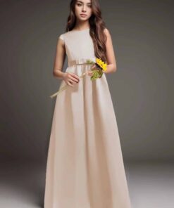 Vestido Infantil Giovanna Longo Champagne em Tafetá Menina Elegante Cerimônia Premium Luxo